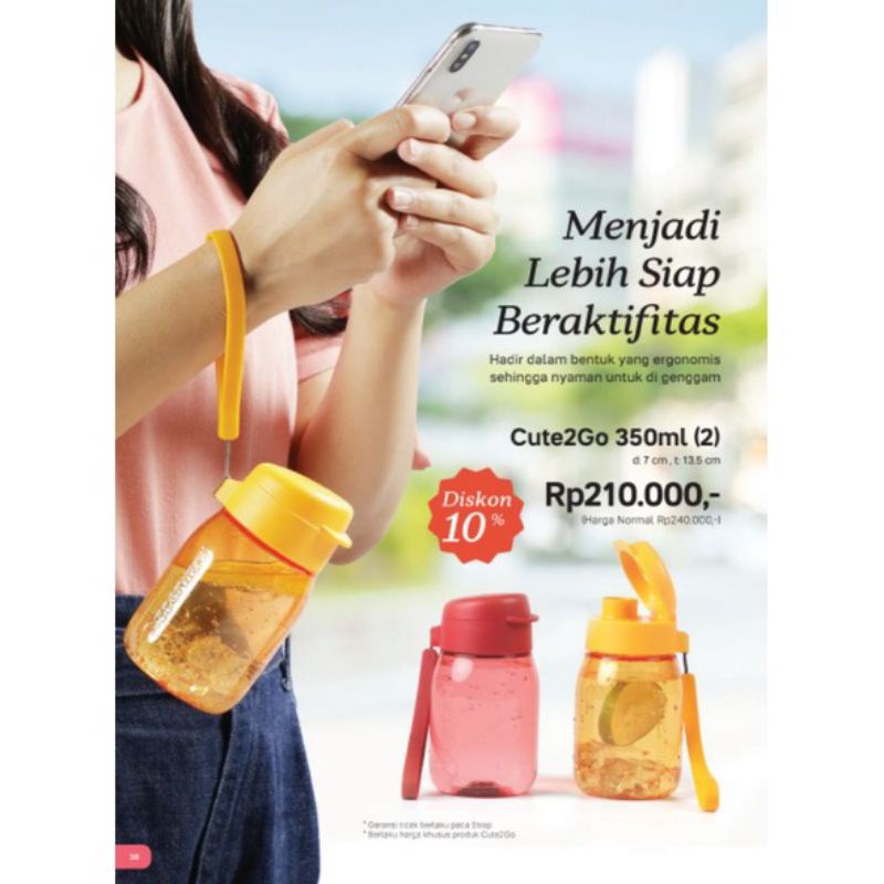 

Tuperware Cute2Go Botol 350ml 2pcs 2warna