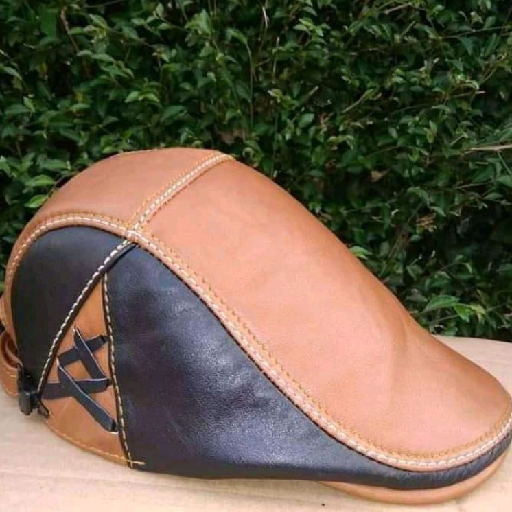 Topi Pet Kulit Asli | Topi Maher Zain kulit pet pria | murah | casual | polos | sapi | branded