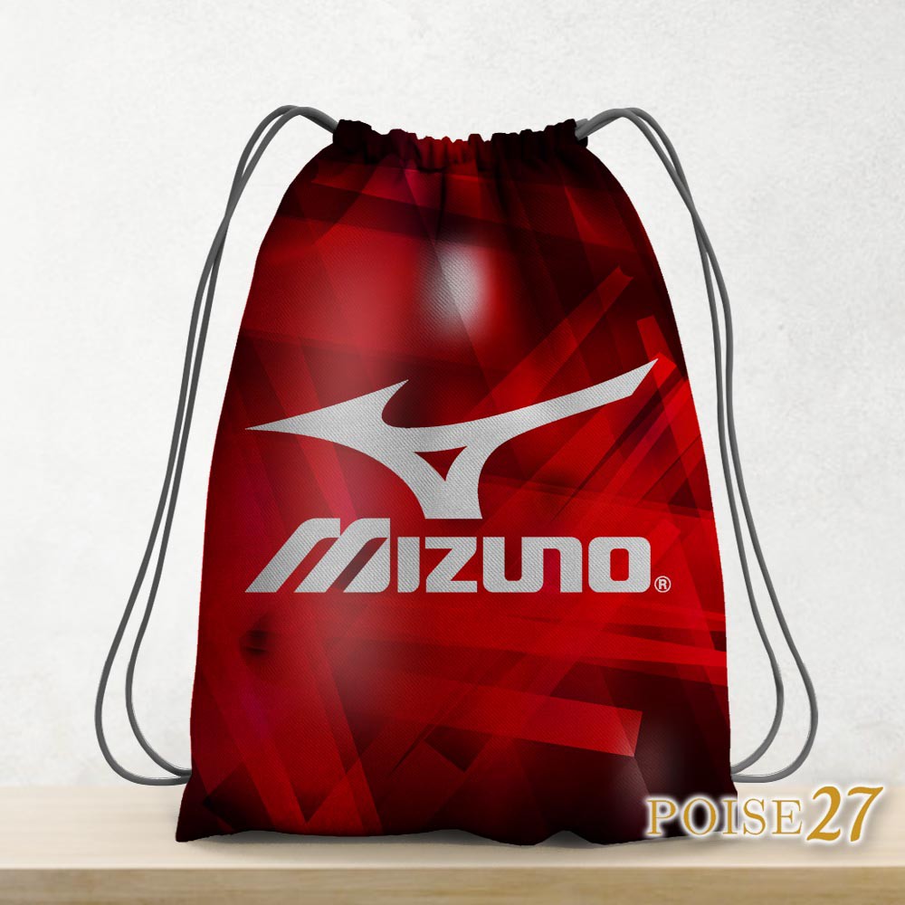 Tas Serut Olahraga Ransel Mizuno / String Bag Basket Futsal Bola Fitness Gym Pria Wanita Cowok Cewek