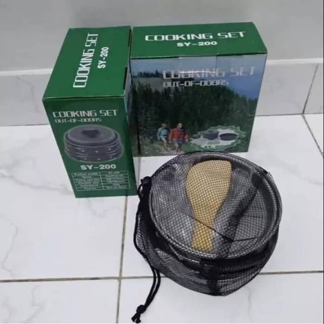 Nesting Alat Masak Camping SY-200/DS-200 Fullset