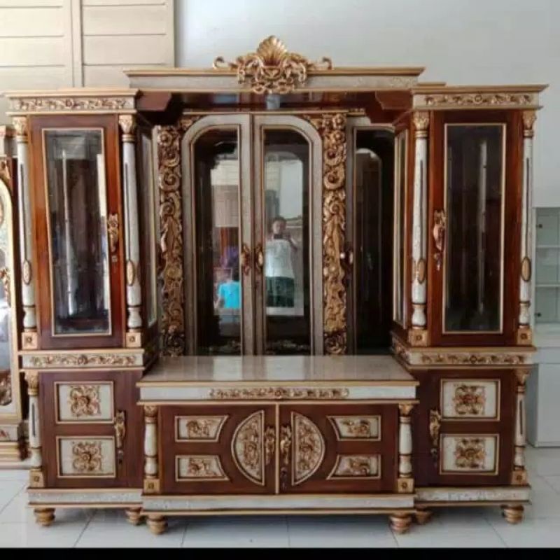 BUFET PISAH UKIR JEPARA KAYU JATI ISTIMEWA