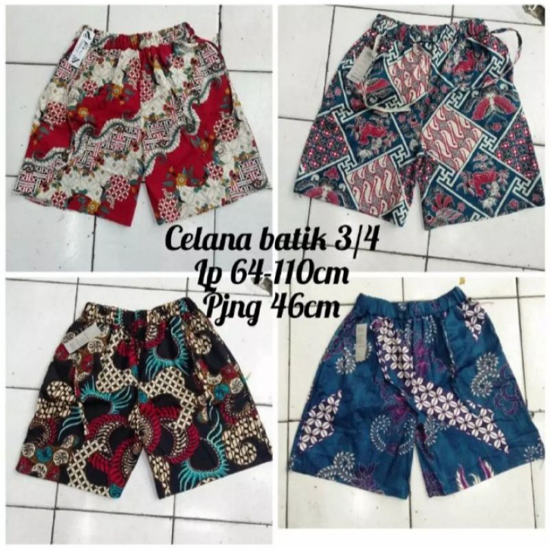 CELANA BATIK PENDEK 3/4 WANITA