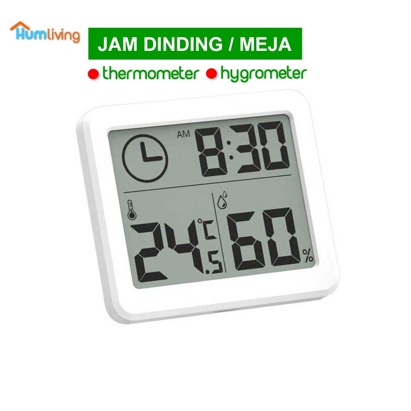Jual Jam Digital Meja Dinding Thermometer Hygrometer Sensor Ruangan