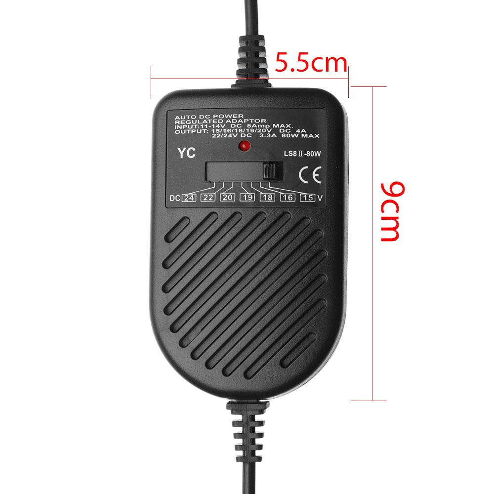Augustina Adaptor Laptop Tahan Lama Kualitas Tinggi DC Power Supply Portable Untuk Mobil Laptop Notebook Car Laptop Charger