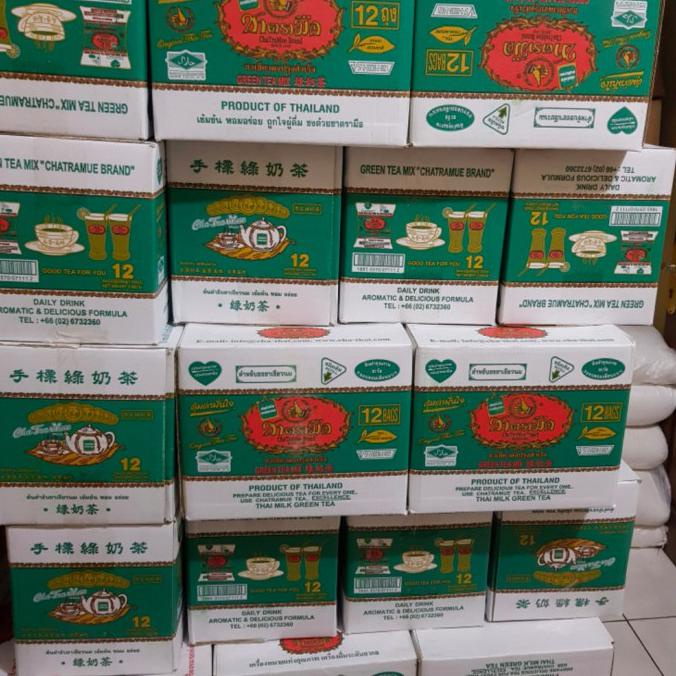 

[[BISA COD]] thai tea green tea chatramue 200gr 12pcs FREE ONGKIR Kode 374