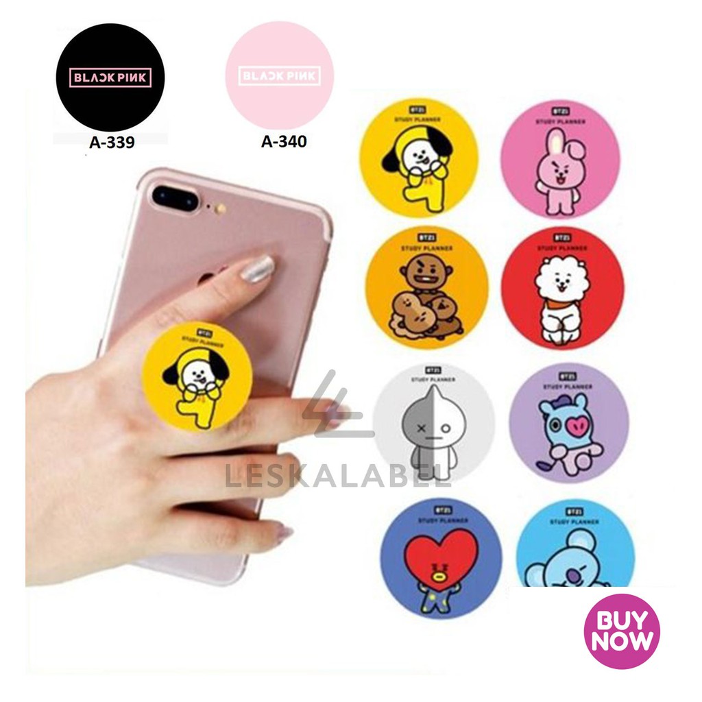 Pop Socket HP BT21 Akrilik / Phone Holder BTS / Phone Grip / Popsocket KPOP Korea Blackpink