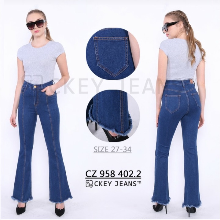 Cutbray Jeans Wanita Rumbai / Cutbray jeans Wanita