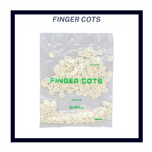 Sarung Tangan Jari Finger Cots 1 Pack Isi 300Pcs - Sarung Tangan Karet Murah