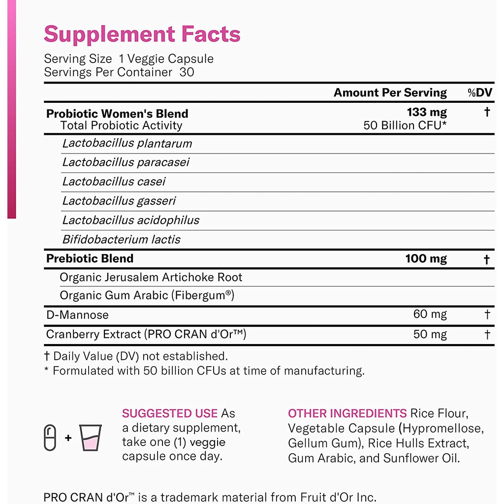 Physician's Physician Choice Probiotic 50bn CFU for Women 30 caps from USA