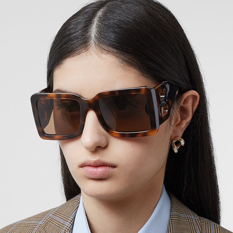 2021 Kacamata Hitam Wanita Frame Kotak Tebal Besar Gaya Retro Vintage Korea