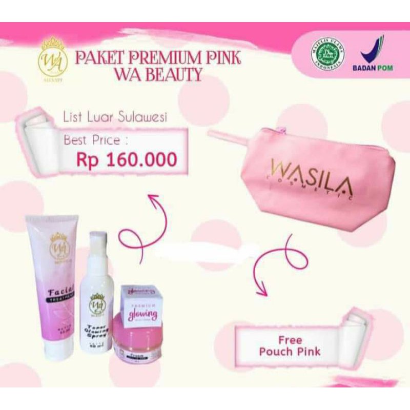 Pencerah wajah dan bisa bikin Glowing Premium Pink WA Beauty Mixspf