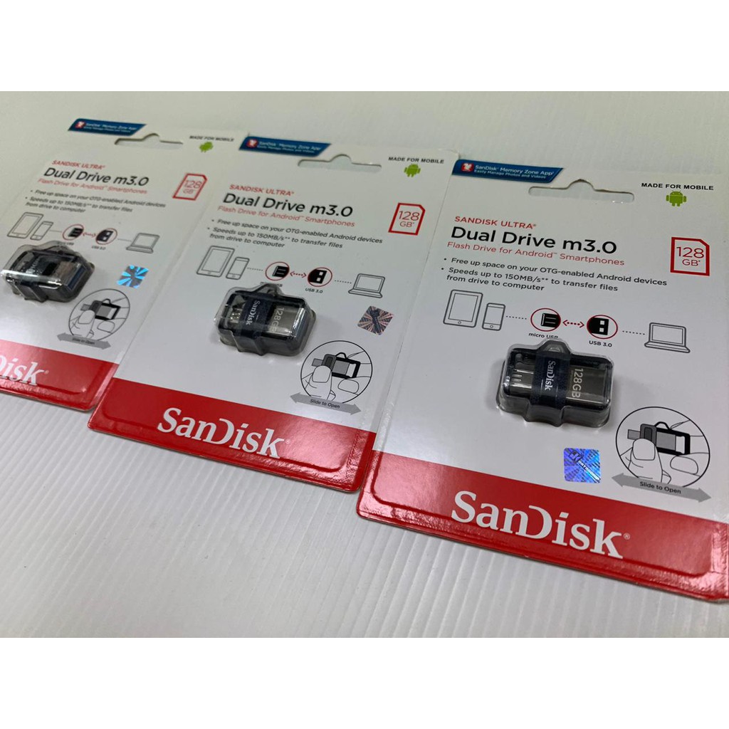 SanDisk Ultra Dual Drive M3.0 16GB / 32GB / 64GB / 128GB USB 3.0 OTG Flash Drive OTG