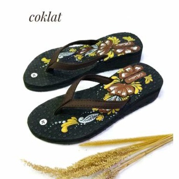 SANDAL WANITA SANDAL JEPIT WANITA  SANDAL WANITA WEDGES  SANDAL CEWEK SABLON BUNGA