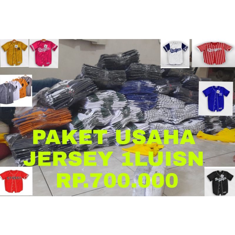 Paket usaha jersey baseball baju baseball pria wanita