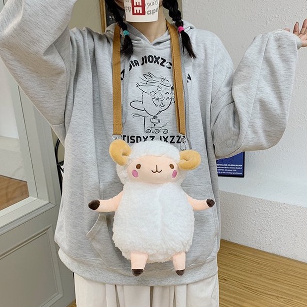 PLUSH DOLL GOAT SLING BAG LUCU GEMES