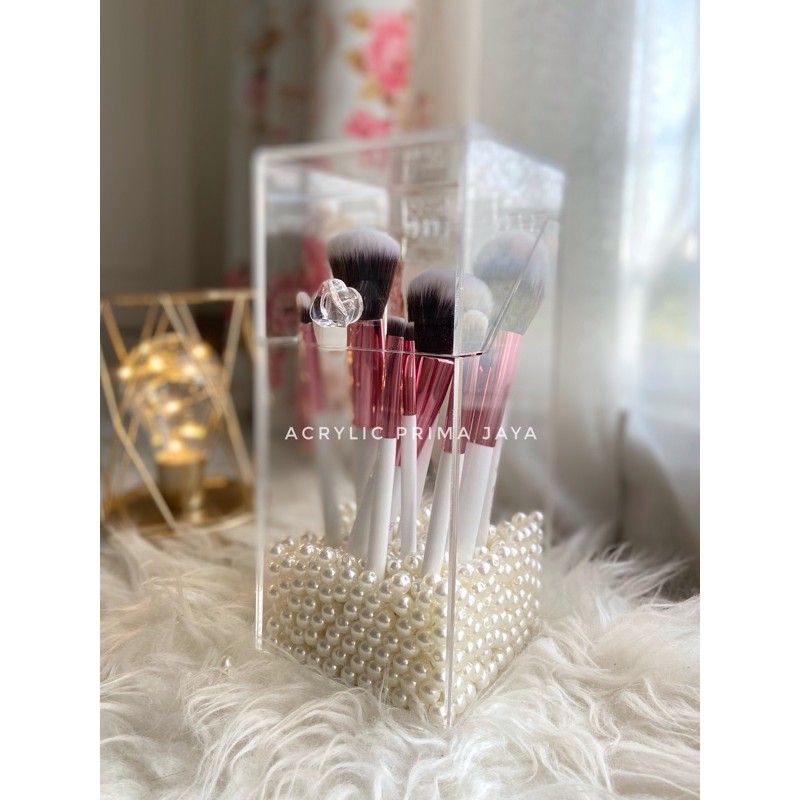 

Acrylic Brush Holder Tempat Kuas makeup Kosmetik Tempat penyimpanan brush makeup