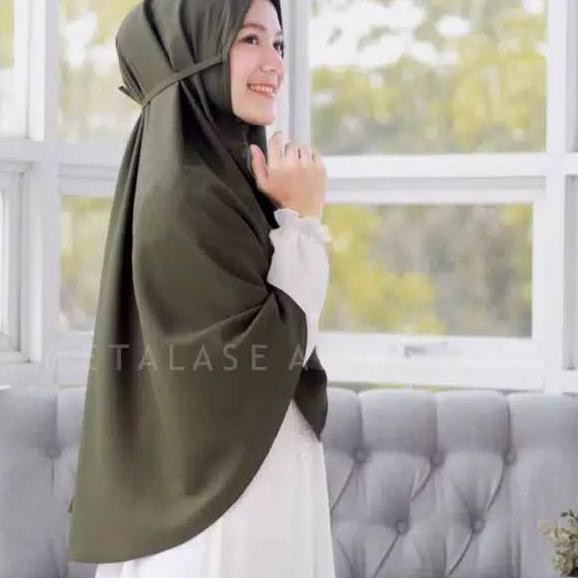 ► Sisa [12.12] ◄ Jilbab Khimar Syiria tali jumbo non pet hijab bergo Maryam jumbo wolfis ...