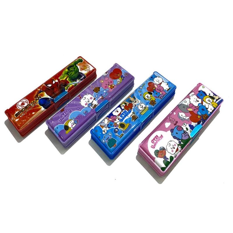 

Tempat pensil box magnet BTS BT21 Spiderman