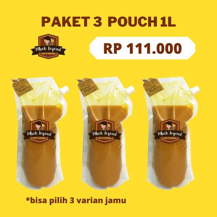

(BISA COD) PAKET 3 Refill Pouch Jamu Mbok Legend