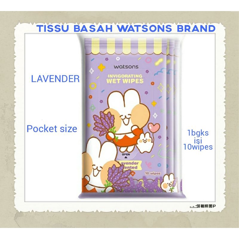 Tisu basah dalgona lavender / tissu basah / tisu basah 1bgks isi 10s / wet tisu