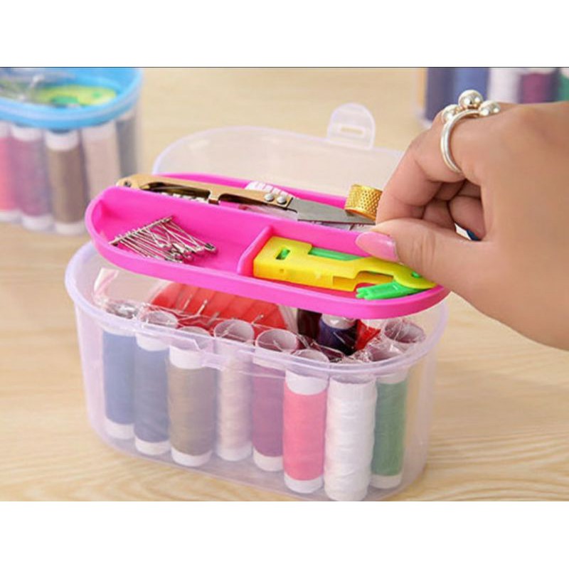 Alat Jahit Set mini box - Sewing tolkit - benang jarum gunting set