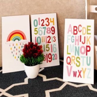 DAPAT 3 Dekorasi Kamar Anak Hiasan Dinding Wall Decor Untuk Anak Kids Home Decor Poster anak