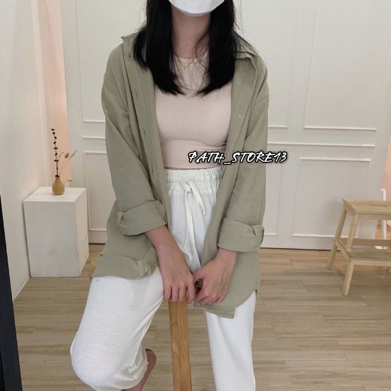 Kemeja Crinkle airflow Oversized - Oversize Shirt