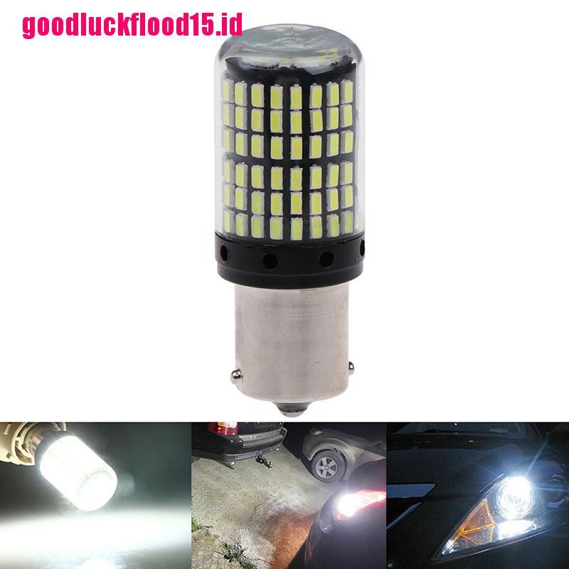 (LUCKID) 1pc Lampu Sein LED 1156 7506 P21W BA15S 3014 144SMD Warna Putih Untuk Mobil