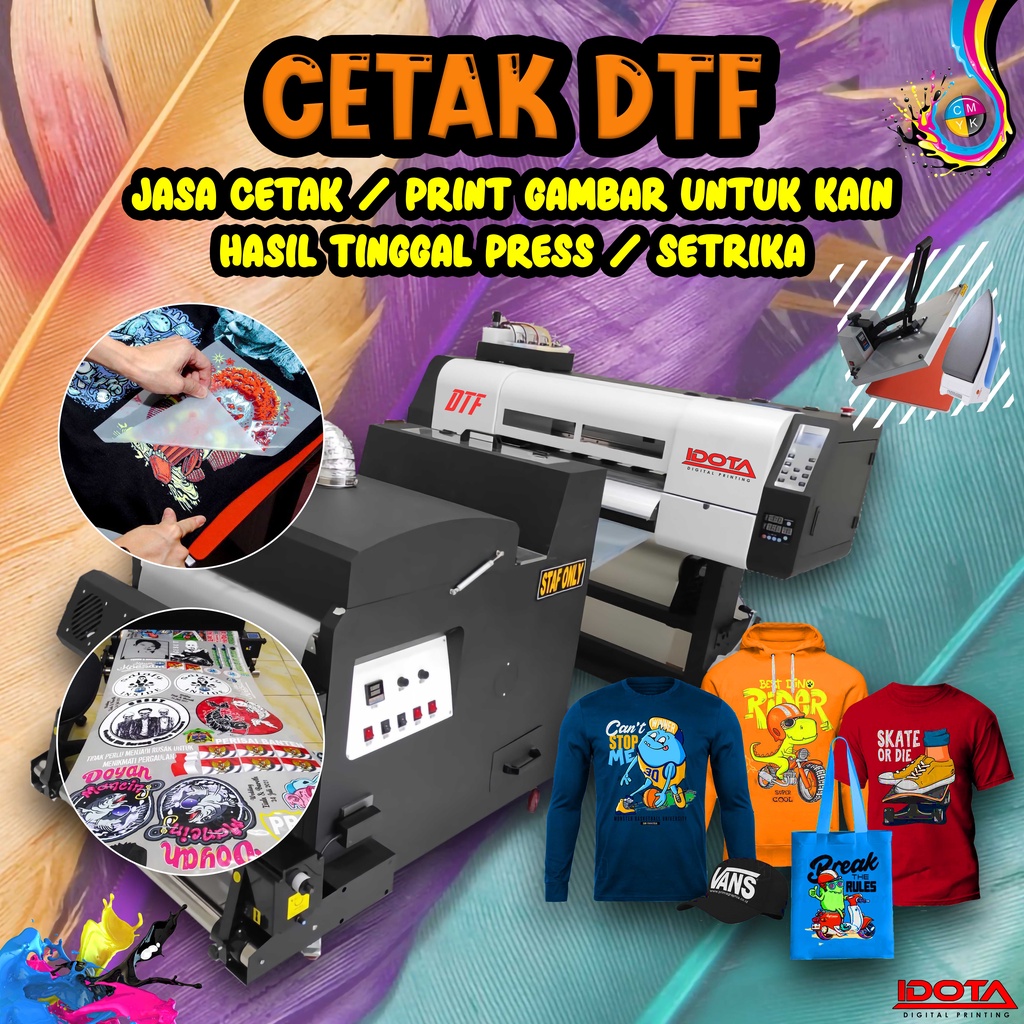 

Cetak Print Sablon DTF Meteran (SIAP PRESS / SETRIKA) SABLON SETRIKA