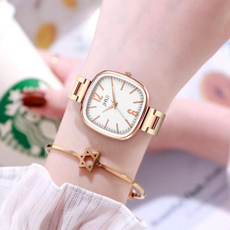 SANGCAKRA COD -  Jam Tangan Wanita Analog Quartz Casual Fashion Strap Rantai Stainless Steel Import JW43