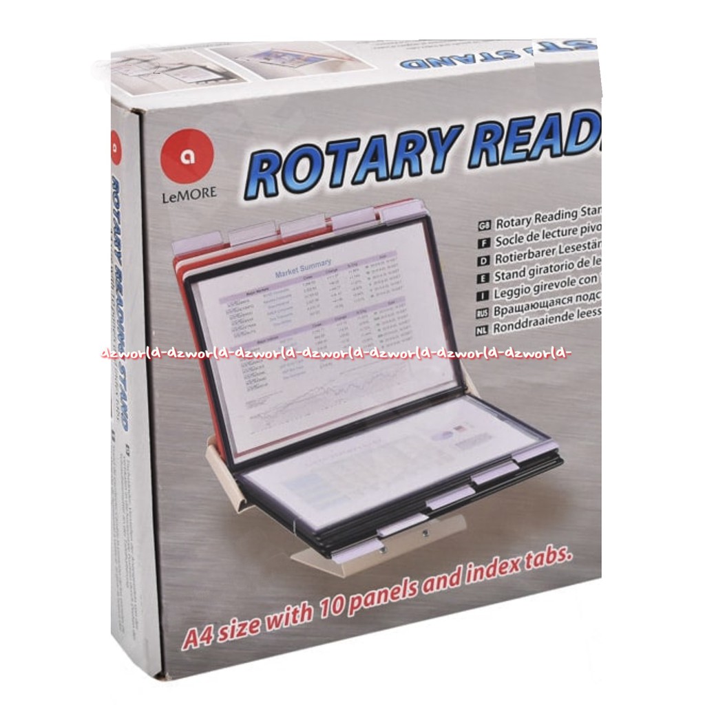 Rotary Reading Stand A4 Size With 10panels Stand Brosur Putar