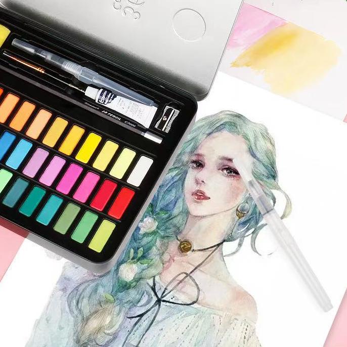 

Trendy Giorgione Watercolor Set 36 / 48 with Pearlescent Starry Colors - Cat Air