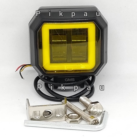 Lampu Tembak Sorot CWL LED 4D Kotak 2 Mata Lensa Sinar Kuning 20Watt Angel Warna Ice Blue