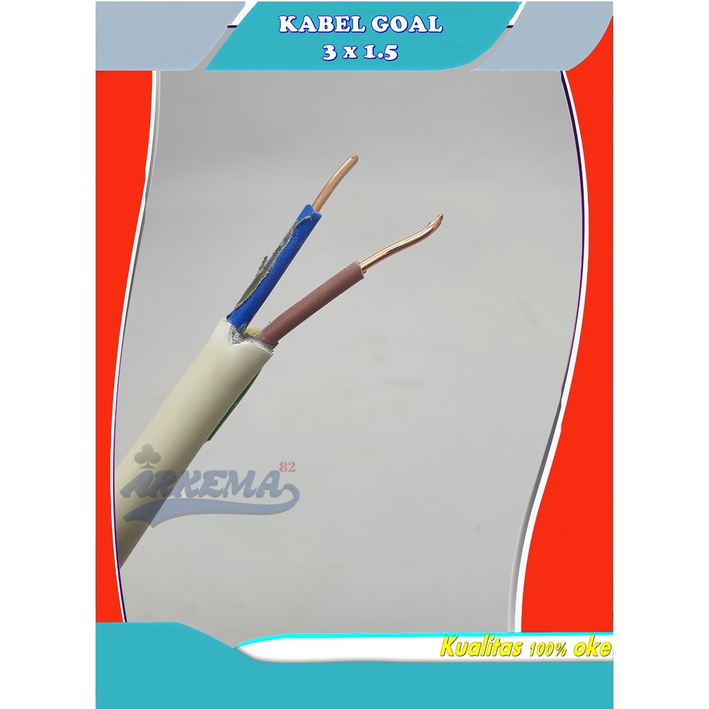 (DI JUAL METERAN) KABEL NYM 3X1.5 | KABEL TUNGGAL AC 3 X 1.5 | KABEL KAWAT TEMBAGA AC | KABEL