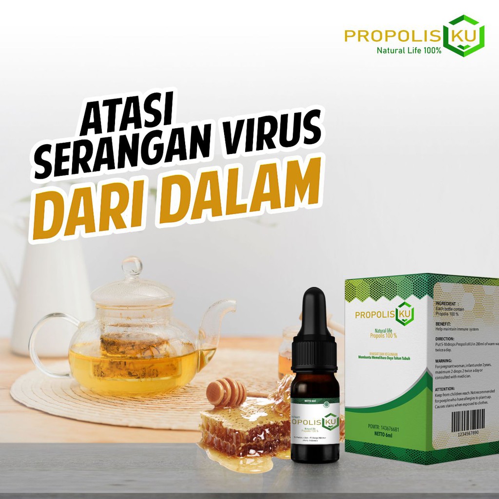 

Propolisku Herbal Suplemen Kesehatan Anti Virus dan Bakteri Kualitas Premium 100% Original
