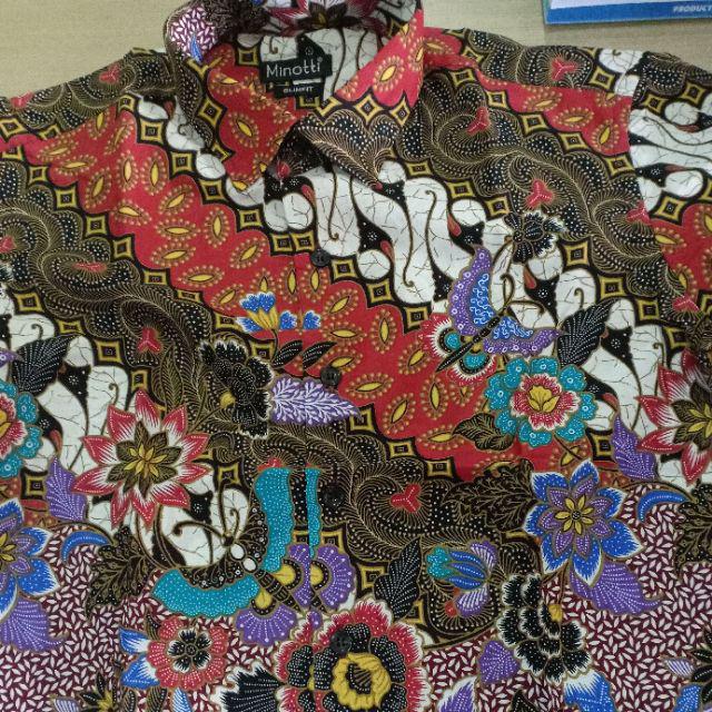 Odza Kemeja Batik Fashion Modern Pria Gaya Slim Fit Men Batik Solo Daumatlo