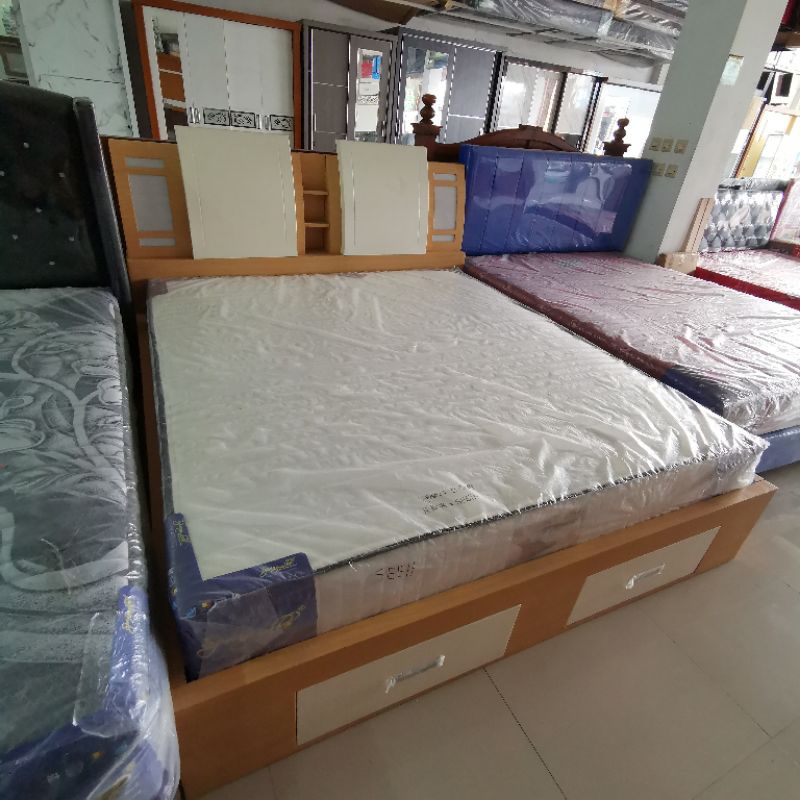 Ranjang kayu blokteak hpl tacosheet minimalis modern