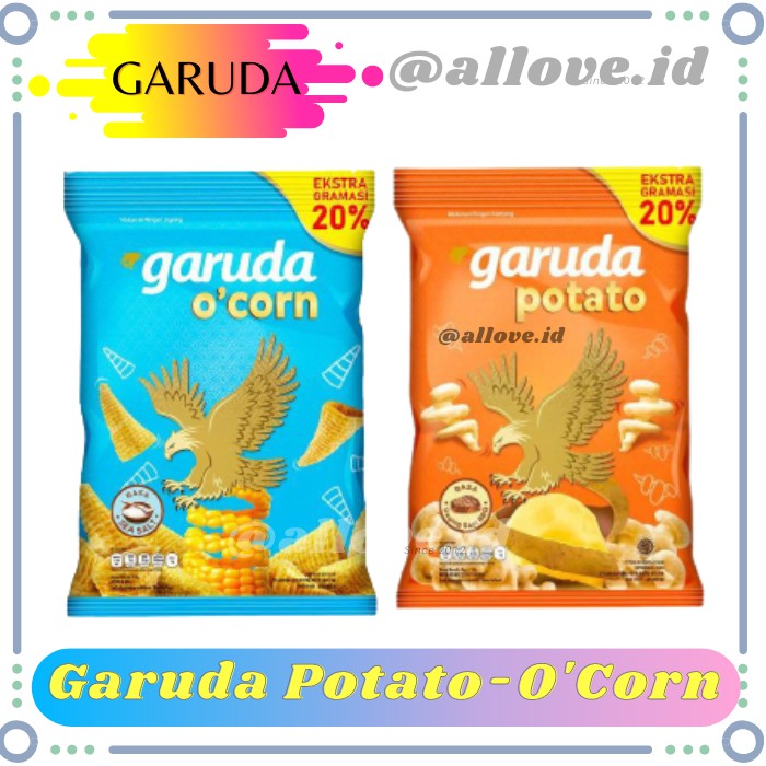 

Garuda Ocorn Snack Potato Daging Sapi Bbq - O'corn Sea Salt