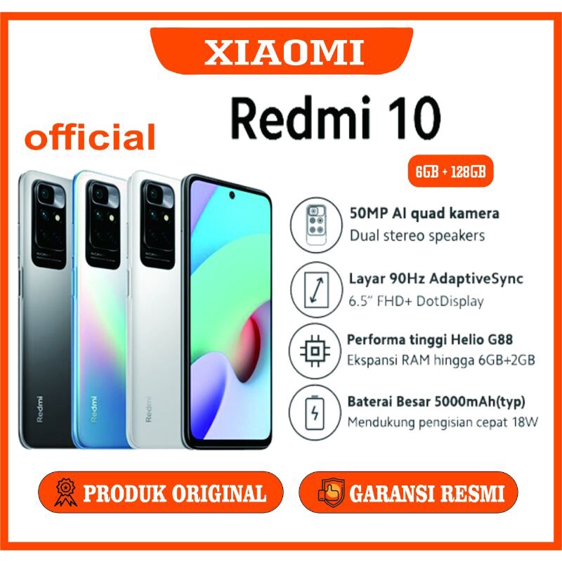 Redmi 10 ram 6/128 GARANSI RESMI