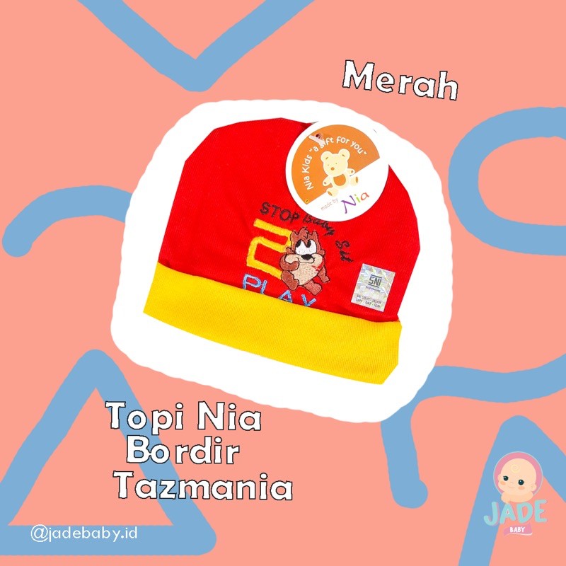 TOPI BAYI NIA TAZMANIA / TOPI BAYI BORDIR / TOPI NIA MURAH TAZMANIA