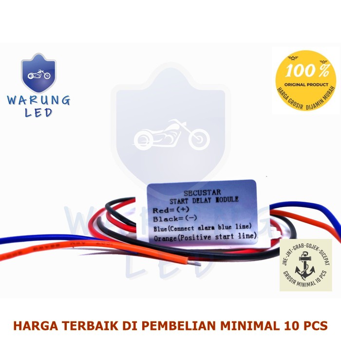 MODUL JEDA STARTER START DELAY ALARM REMOT MOTOR INJEKSI UNTUK CHECK ENGINE GARANSI 1 TAHUN