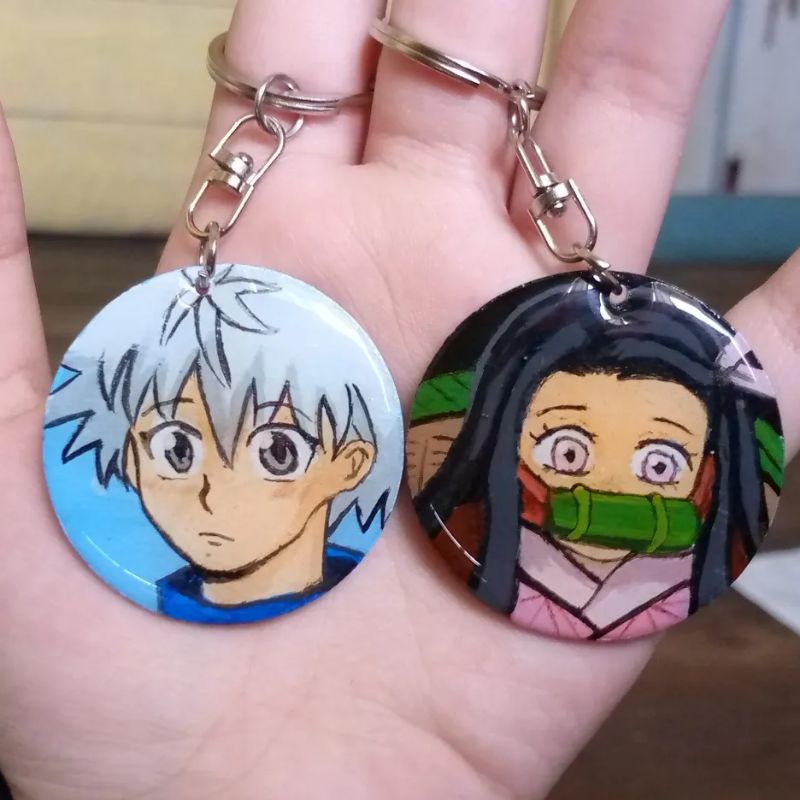 anime custom keychain|anime painting keychain|custom painting keychain|acrylic keychains|resin keych