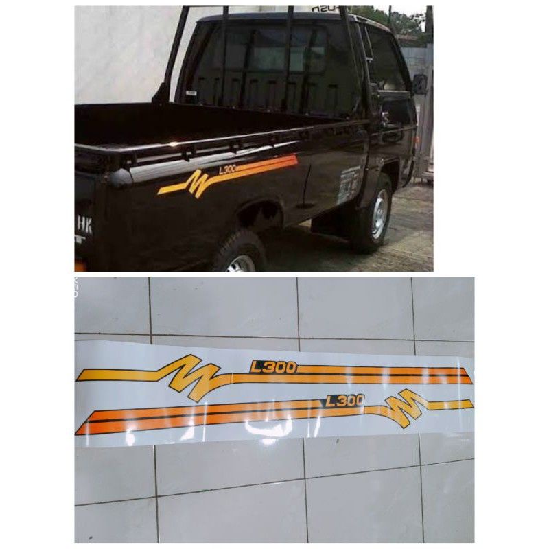 stiker pick up L300 Mitsubishi striping Lis body  orisinil L300