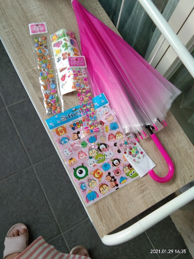 Payung Tongkat Gradasi Dove Fashion Drama Korea Folded Umbrella Lucu Unik Gift Trendy