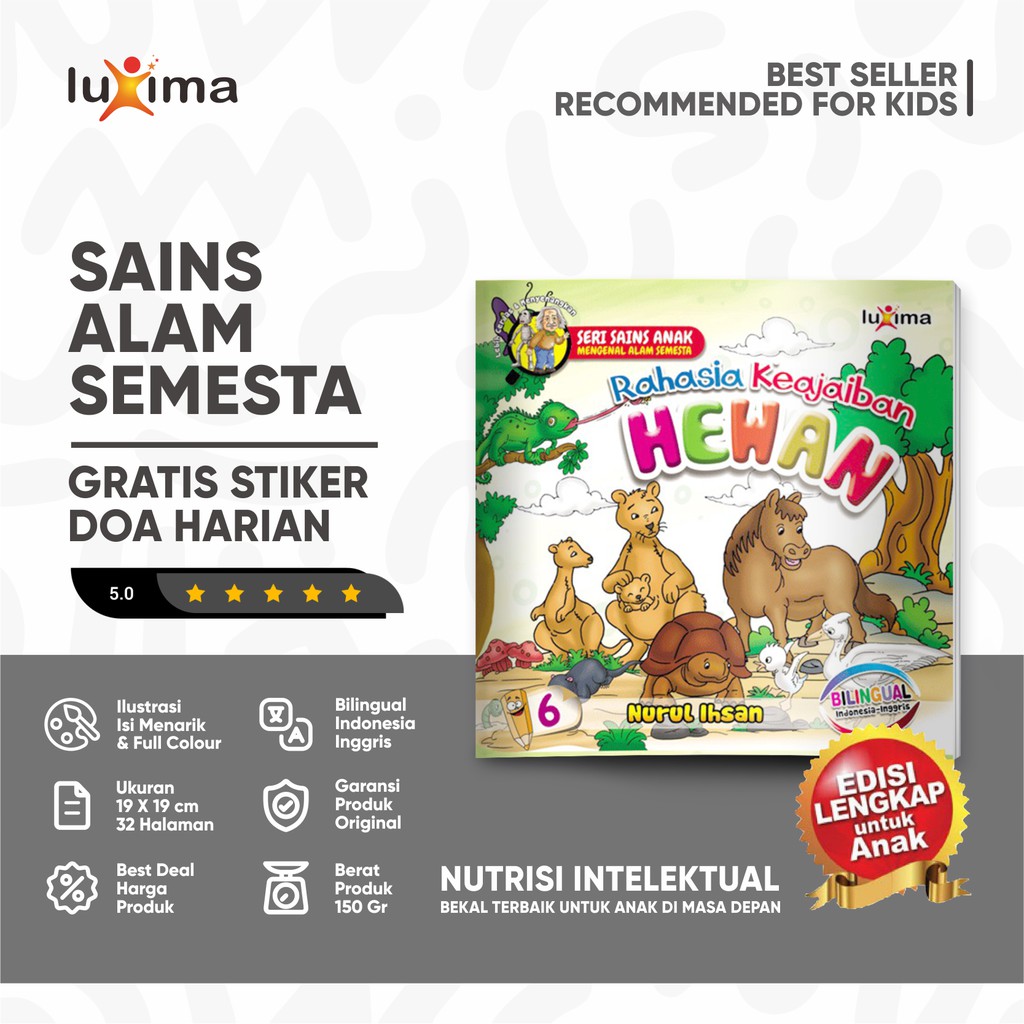 Rahasia Keajaiban Hewan - Seri Mengenal Alam Semesta 6 / Buku Belajar Pengetahuan Sains Anak Bergamb