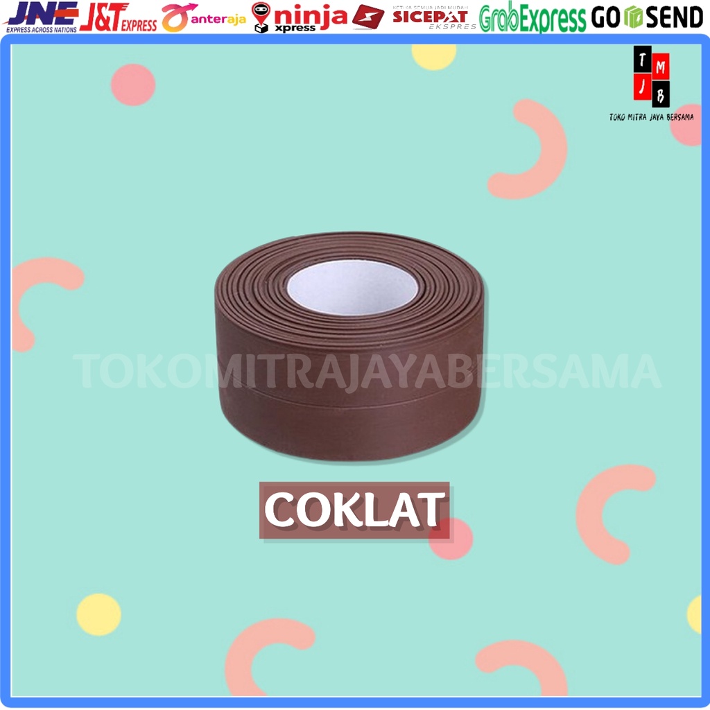 TAPE PEREKAT LAKBAN ANTI JAMUR AIR MINYAK PVC WASTAFEL DAPUR KAMAR MANDI STRIP ISOLASI MOTIF PENUTUP CELAH