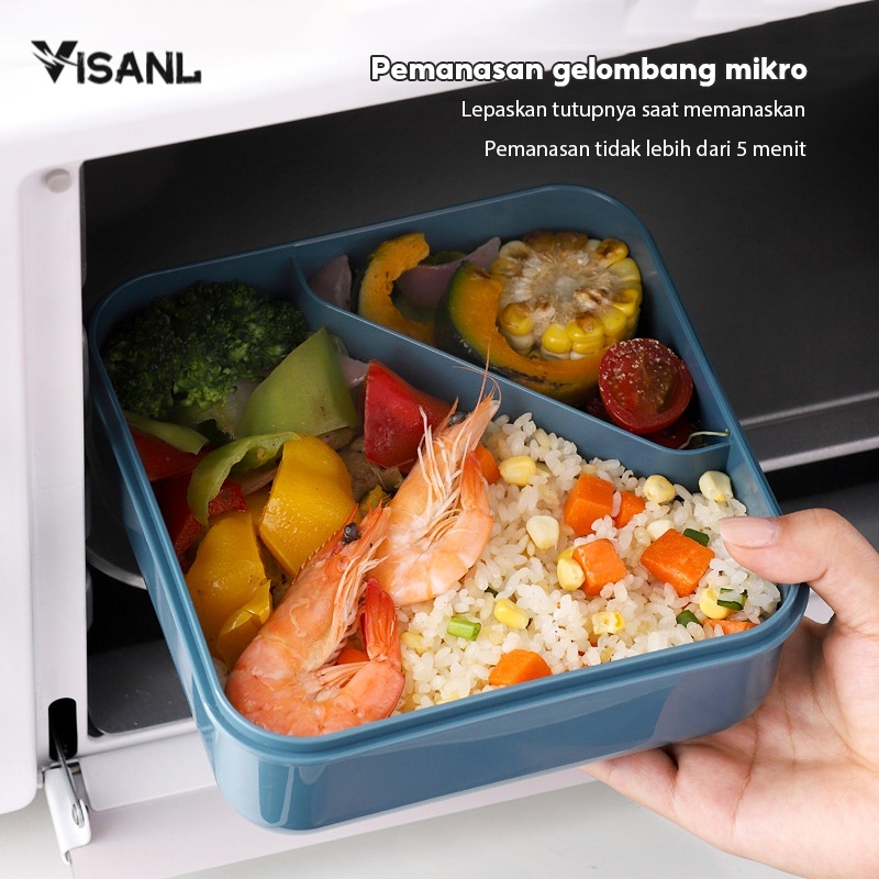 Kotak makan anti tumpah tempat makan lunch box set Kotak Makan Dengan Dengan Kotak Sup Dan Sendok