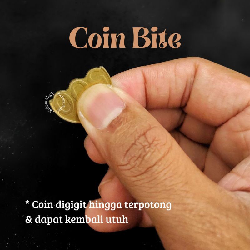 Alat Sulap Coin Bite - Sulap Koin Gigit - Sulap Uang - Mainan Sulap - Toko Sulap Kebara Magic
