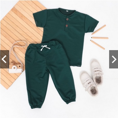 SETELAN BAJU ANAK POLOS CELANA PANJANG SET KOKO  / SET KOKO BAHAN