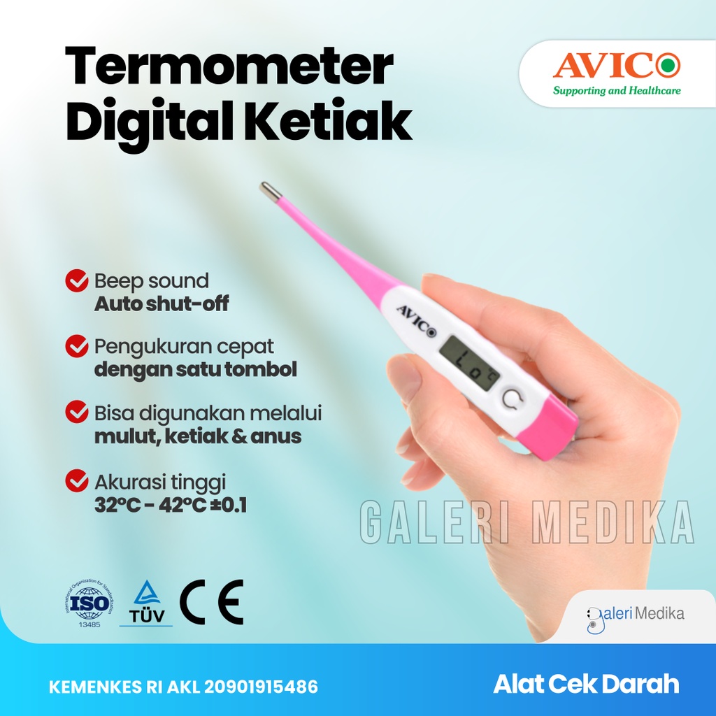 Termometer Fleksibel Avico / Termometer Digital Lentur